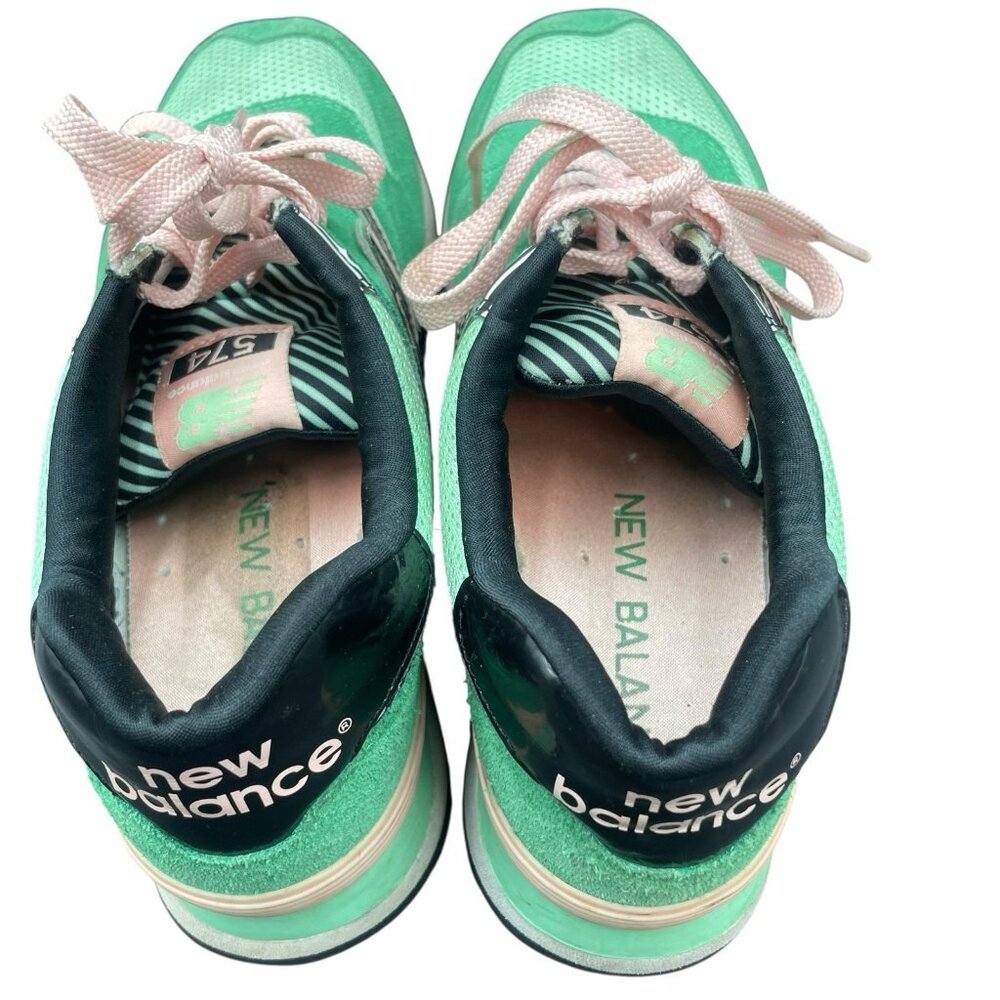 New Balance 574 Classics Palm Springs Sneakers Women’s 11 Green Pink Shoes - Picture 6 of 8